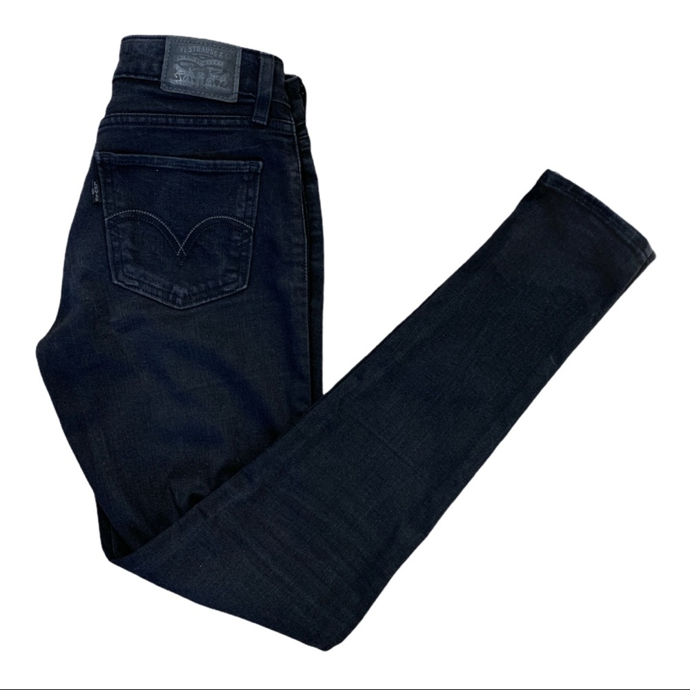 LEVI’S Women’s 535 Super Skinny Ankle Jeans Black Size 27